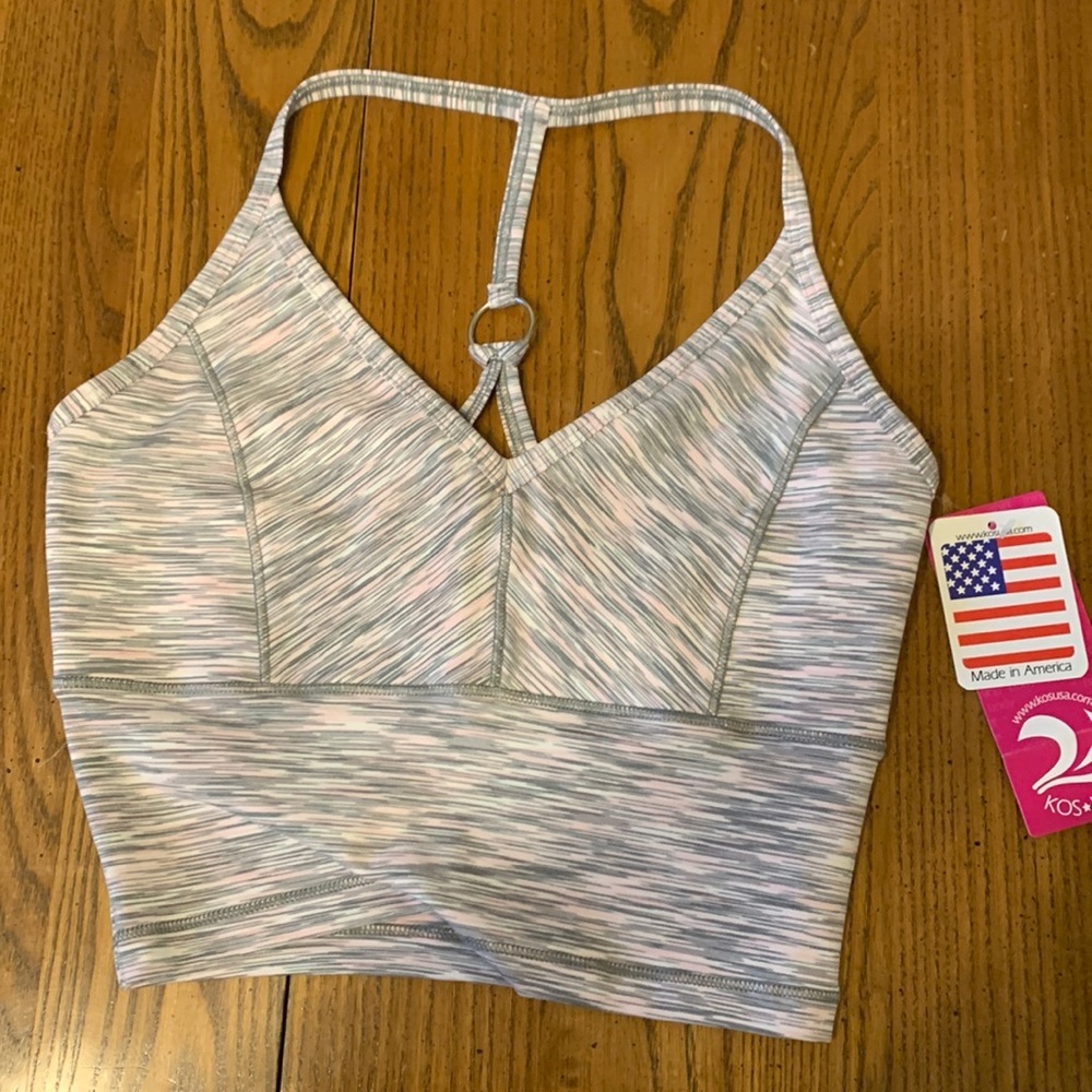NWT KOS USA Women’s Multicolor Sporty Yoga Workout Bra‎ Size Small